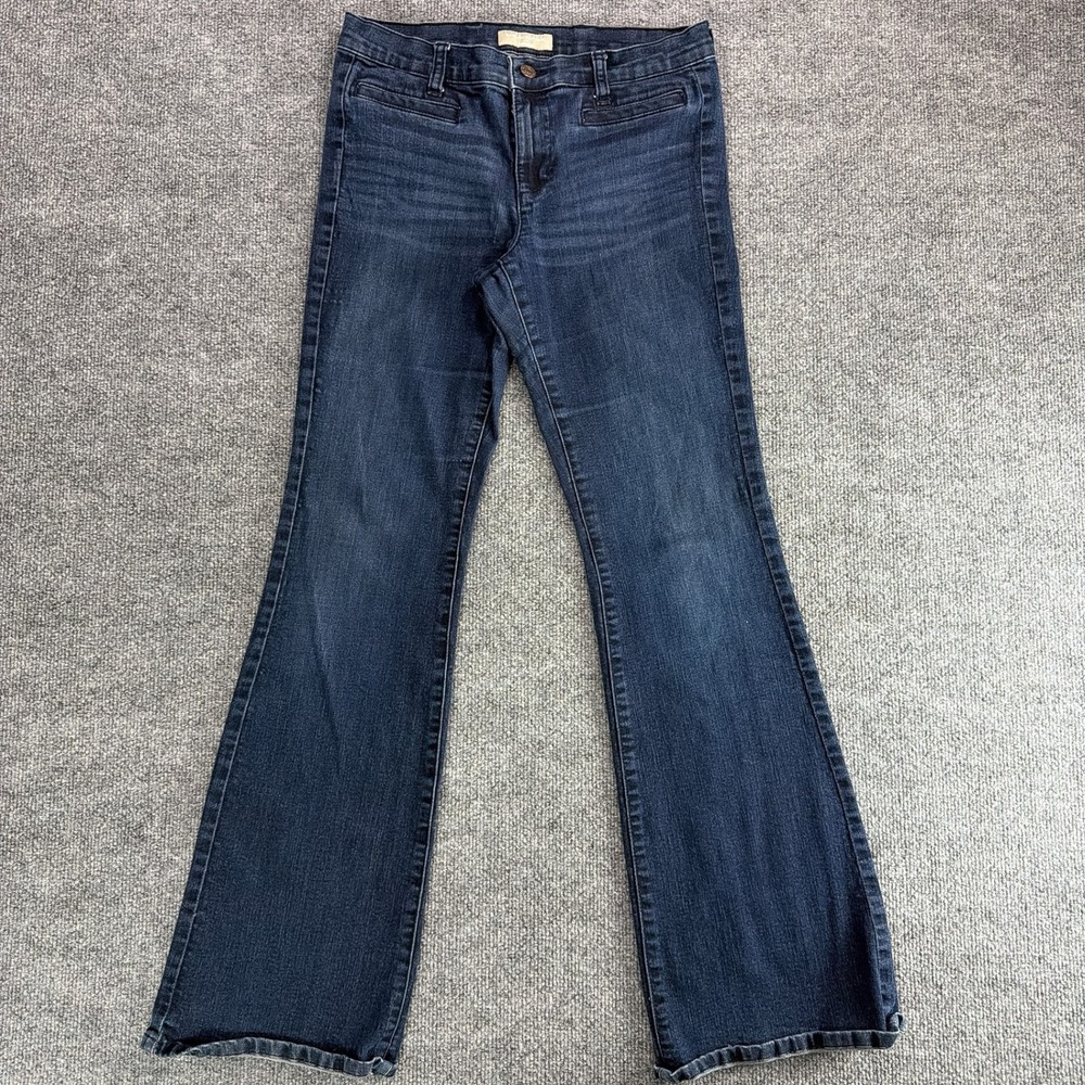 Banana Republic Wide Leg Jeans Dark Wash Denim Trousers Blue Womens 28/6 Fall